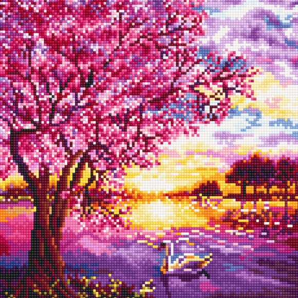 Diamond Canvas Kit Twisted Blossom Anne Marie Bone 30X30cm DYI Painting Sealed - Picture 12 of 13